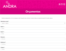 Tablet Screenshot of andrauniformes.com.br